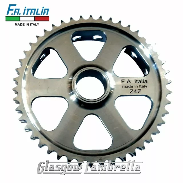 Lambretta GP 200 LIGHTENED CROWN CLUTCH WHEEL SPROCKET 47 TOOTH by FA Italia