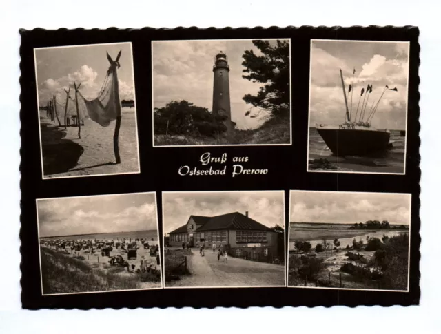 Ak Gruß aus Ostseebad Prerow 1966 Strand Leuchtturm