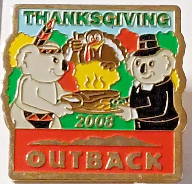 Outback Steakhouse Restaurant Thanksgiving 2008 Lapel Pin