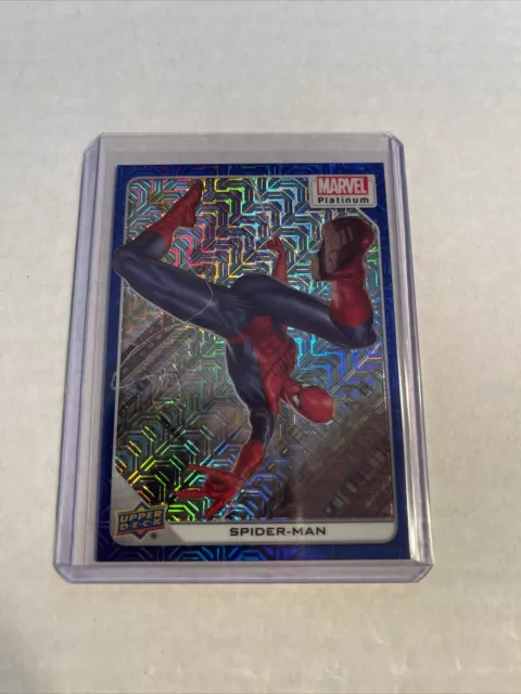 Spider-Man #61 - BLUE TRAXX Card (340/499) - UD Marvel Platinum
