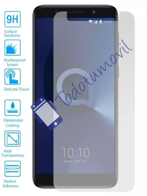 Protector de Pantalla Cristal Templado Vidrio 9H Premium para Alcatel 3X 4G 5.7