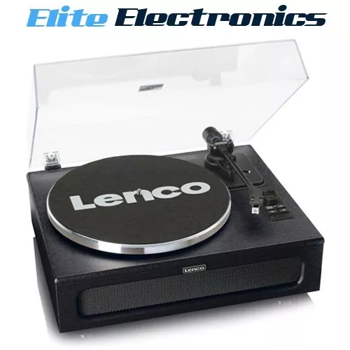 Lenco LS-430BK Turntable with 4 Built-In Speakers - Black