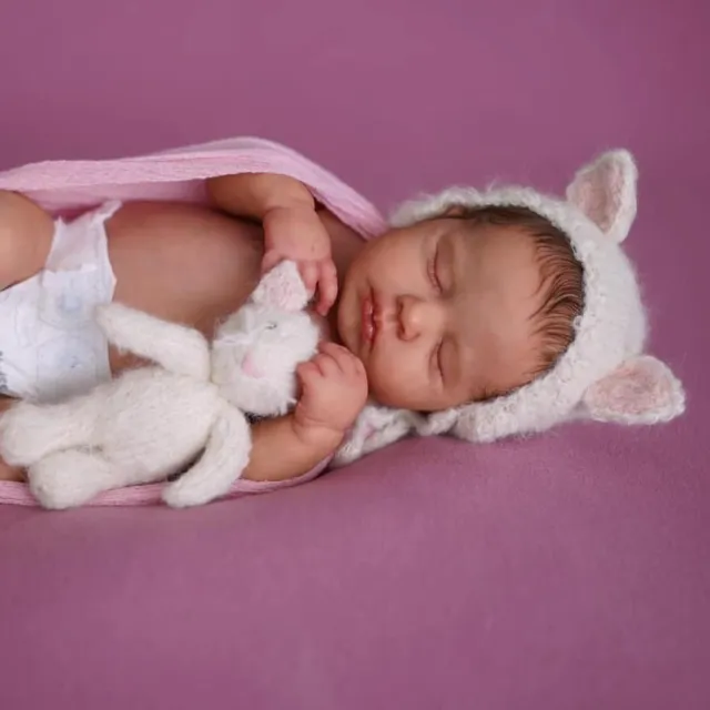 19inch Reality Baby Soft Cloth Body Reborn Doll Sleeping Newborn Lifelike Gift
