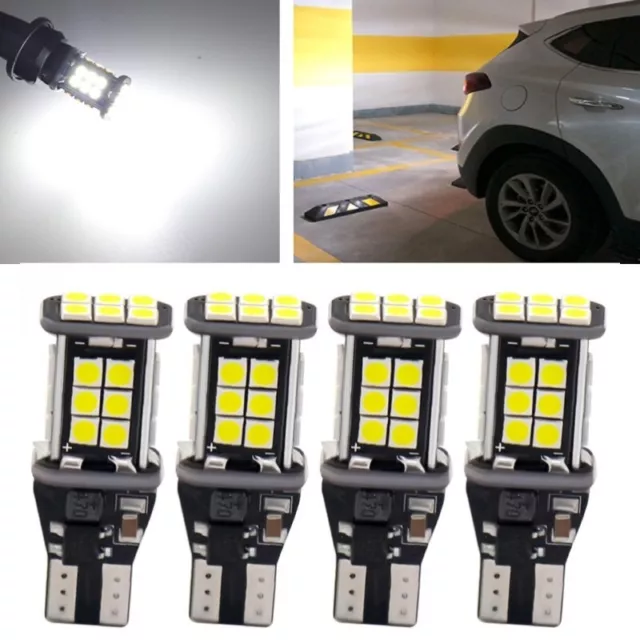 2Pcs T15 LED 3030 24SMD Canbus Car Backup Reverse Brake Turn Light Bulbs 12V