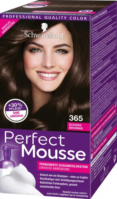 Schwarzkopf Perfect Mousse Haarfarbe Schaum Schoko Brownie 365