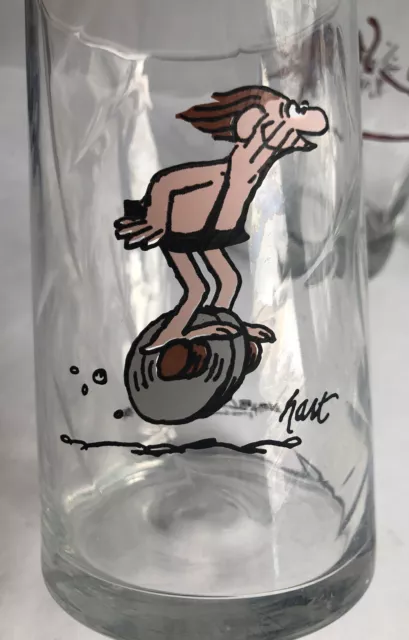 Vintage Arbys Cup 1981 BC Ice Age Caveman Series Glass Tumbler Wiley