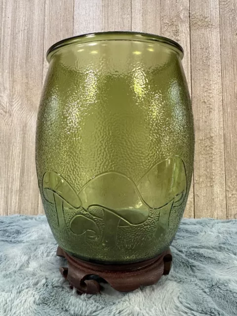 Vitange MCM BARTLETT COLLINS COOKIE JAR GREEN MUSHROOMS (Without Lid)