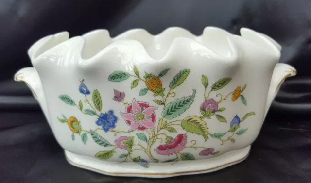 SCARCE Minton Haddon Hall  WAVY EDGE SCALLOPED EDGE FLOWER PLANT POT, BOWL