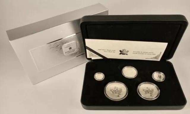 2004 Canada Fractional Silver Maple Leaf Set with RCM Privy Mark