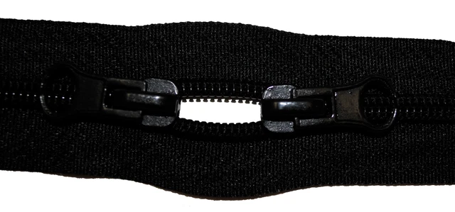 YKK Zwei-Wege-Reißverschluss Aus Metall – Größe 580, Schwarz, 66 Cm Länge