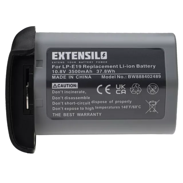 Batterie 3500mAh pour Canon EOS 1DX, R3, X Mark II, LP-E19