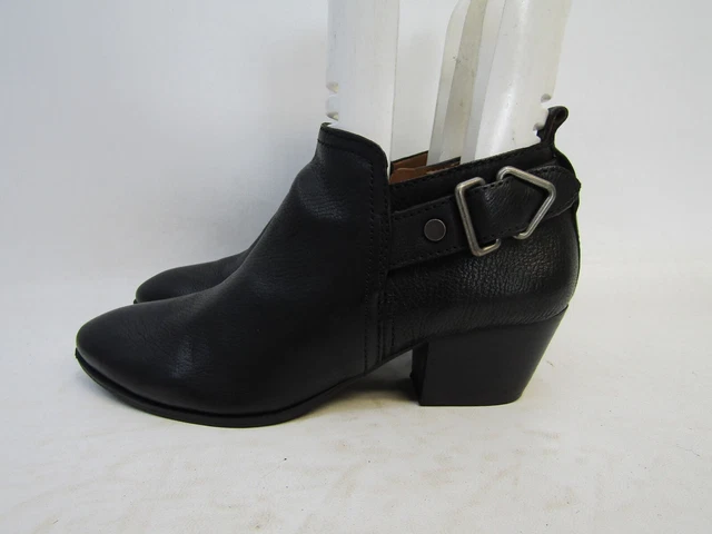 FRANCO SARTO HERO Leather Ankle Studded Bootie sz 6 BLACK 35.00