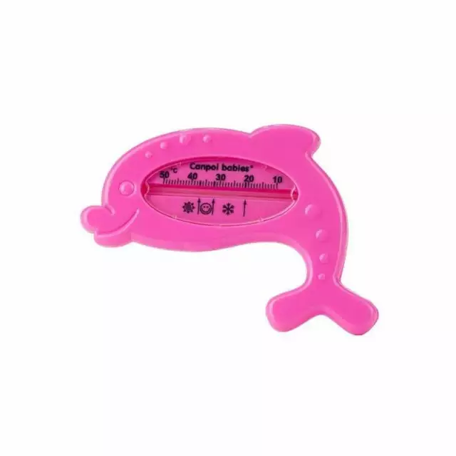 Canpol Baby bath Safety Floating Dolphin Thermomether Pink 2/782