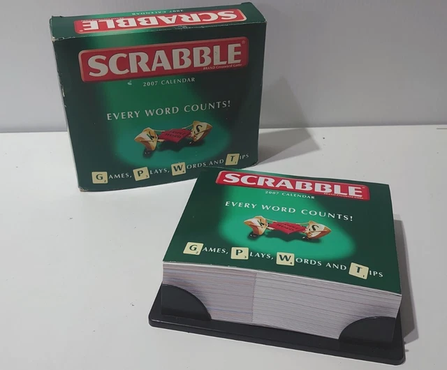 Vintage Scrabble Every Word Counts 2007 Kalender Ultra selten unbenutzt mit Box