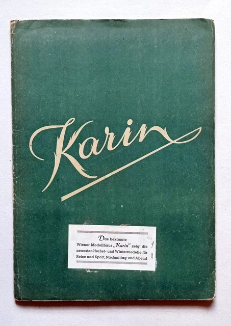 RAR Wiener Modellhaus KARIN Katalog Herbst - Wintermodelle ca. 1930