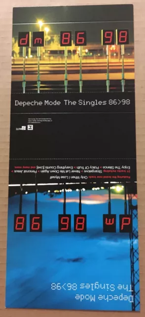 DEPECHE MODE Rare 1998 PROMO CARDSTOCK PAPER COUNTER DISPLAY for Singles CD MINT