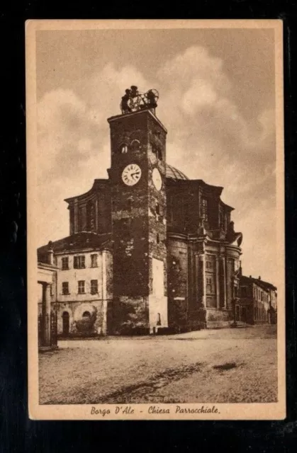 Cartolina Borgo d Ale Chiesa Parrocchiale AB199