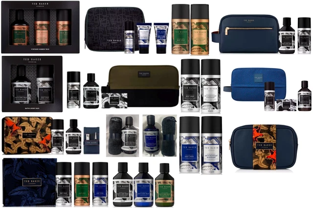 Ted Baker Mens Gift Sets- Sprays, Hair & Body Wash, Wash Bags... Christmas Gifts