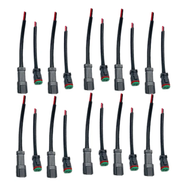 20x Heavy Duty Deutsch DT DTP Male/Female Adapters Connectors Pigtails Wiring