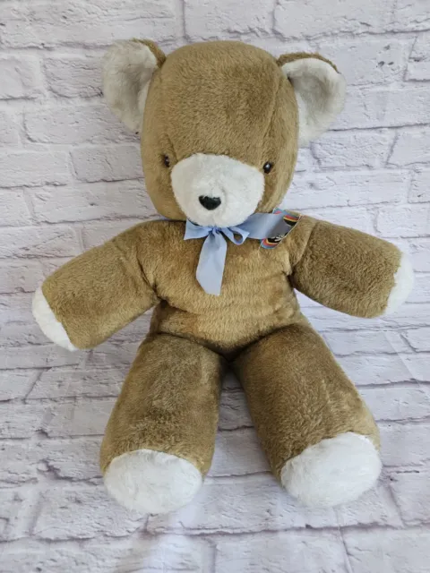 Vintage Chad Valley Chiltern Teddy Bear Plush Unjointed Large 30" / 77 cm