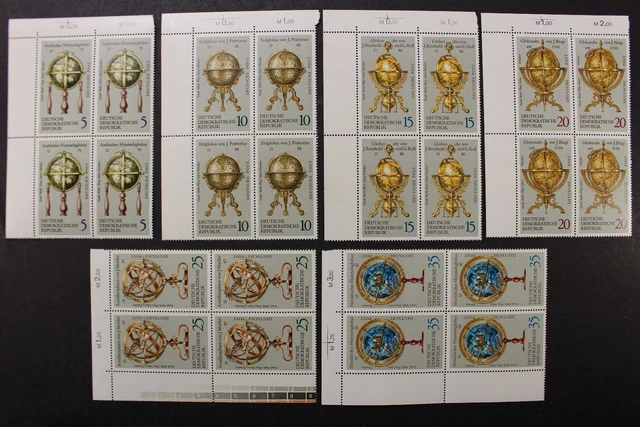 DDR, MiNr. 1792-1797, Viererblöcke, Ecken links oben, postfrisch / MNH - 661120