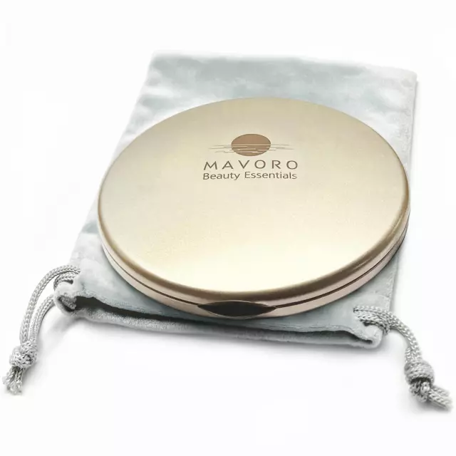 Mavoro Taschenspiegel Mit Vergrößerung, 1X / 10X - Schminkspiegel Kompakt, Klapp
