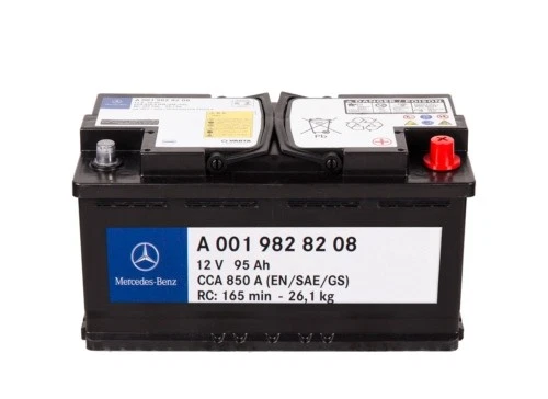 ベンツ純正 VARTA 12V 92Ah 再生バッテリー CCA850A 送料無料(沖縄、離島不可) ベンツ正規品バッテリー 92Ah(850A