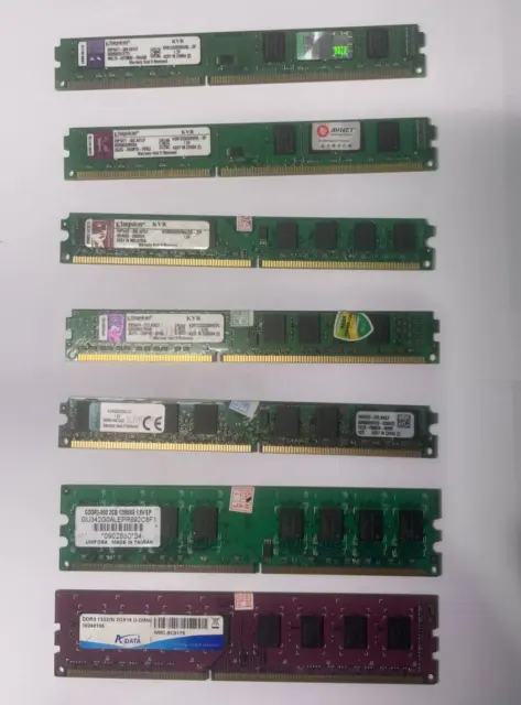 2G Memory sticks for desktop computers（7 in total, 5*Kingston,1*ADATA,1*UNIFOSA)