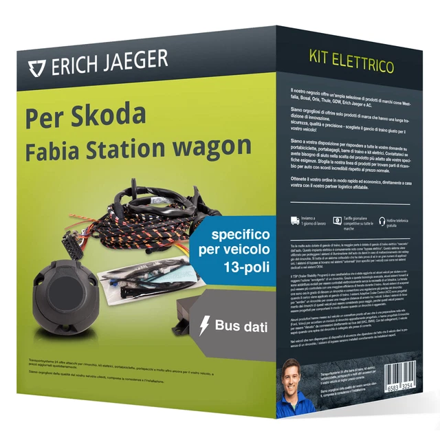 Kit elettrico sp. 13 poli adatto per SKODA Fabia Station wagon, 15- Jaeger Nuovo