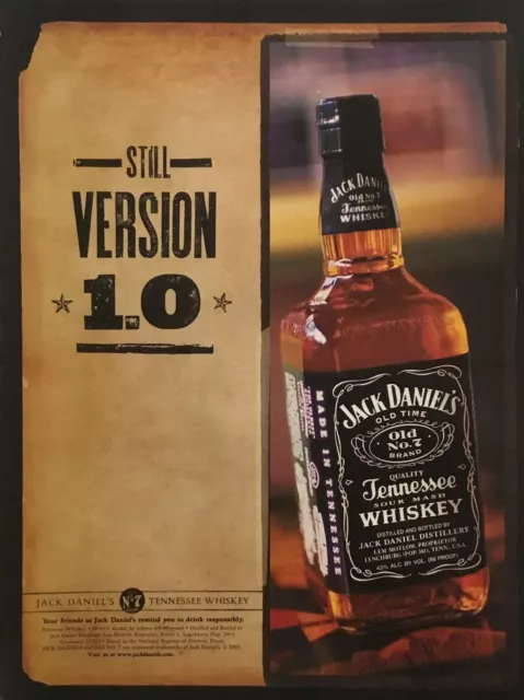 2001 Jack Daniels Old No. 7 Brand Tennessee Sour Mash Whiskey PRINT AD