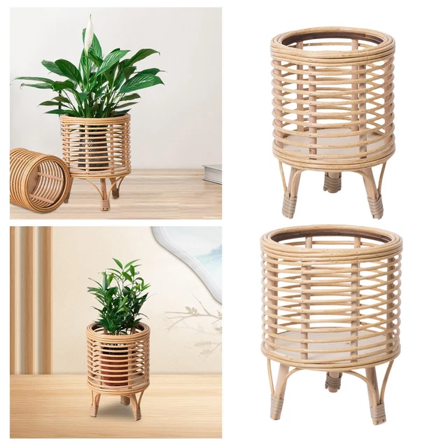 Lot De 3 Paniers De Jardinière Seagrass Tressés O'woda - Beige Avec Doublure Plastique