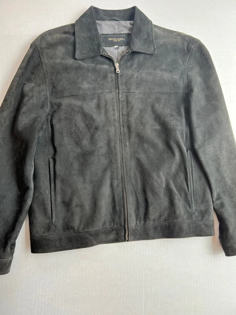Bruno Magli Italian Suede Leather Jacket Men's sz 38