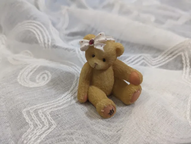 Avon Exclusive Cherished Teddies Birthstone Mini Bear Figurine July Vntg 1998