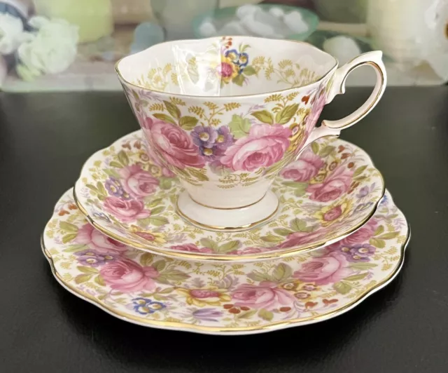 Royal Albert Serena Tea Cup Saucer Plate Trio, Made In England