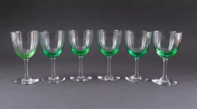 New Old Stock Unused Baccarat Aquarelle Green Wine Glass 5 Available