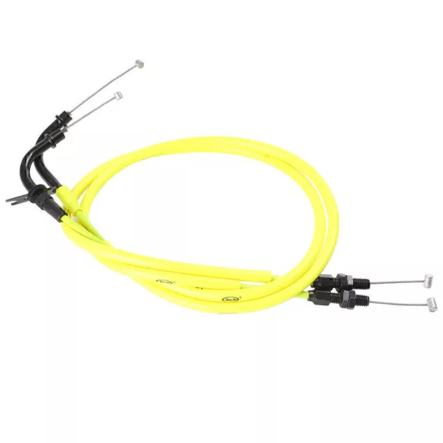 Motorcycle Yellow Accelerator Lines Throttle Cables Fit Suzuki GSXR600/750 06-10