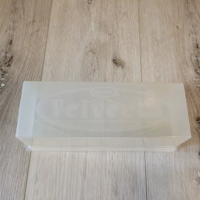 VTG Kraft Velveeta Cheese Keeper 2 lb Clear Plastic Storage Container Box USA