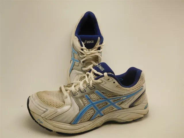 Asics Gel-Tech Walker Neo Athletic Running Shoe Womens Q468N White Blue Sz 7.5