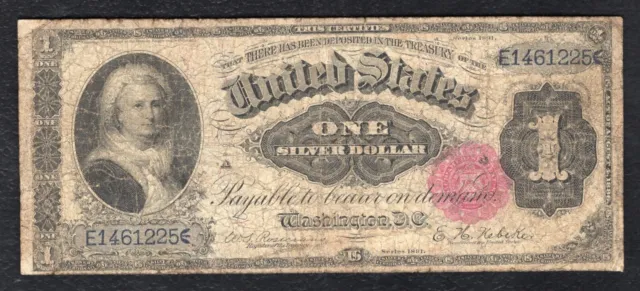 Fr. 222 1891 $1 One Dollar “Martha” Silver Certificate Currency Note