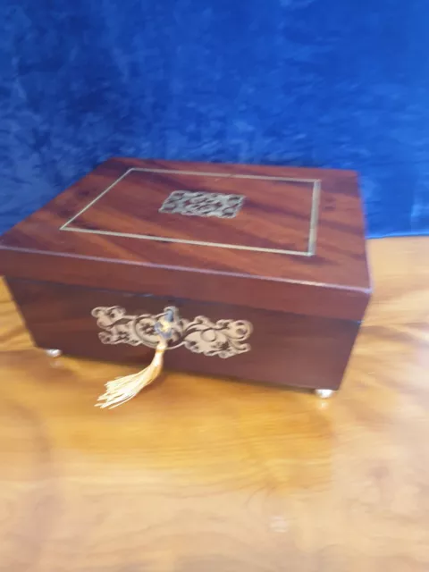 Victorian Mahogany Inlaid Jewellery Box