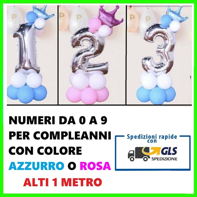 Decorazione Feste A Numero PALLONCINI A FORMA DI NUMERO ARGENTO GRANDI 86cm Gonfiaggio Sia Ad Aria Che Ad Elio Palloncini In Argento