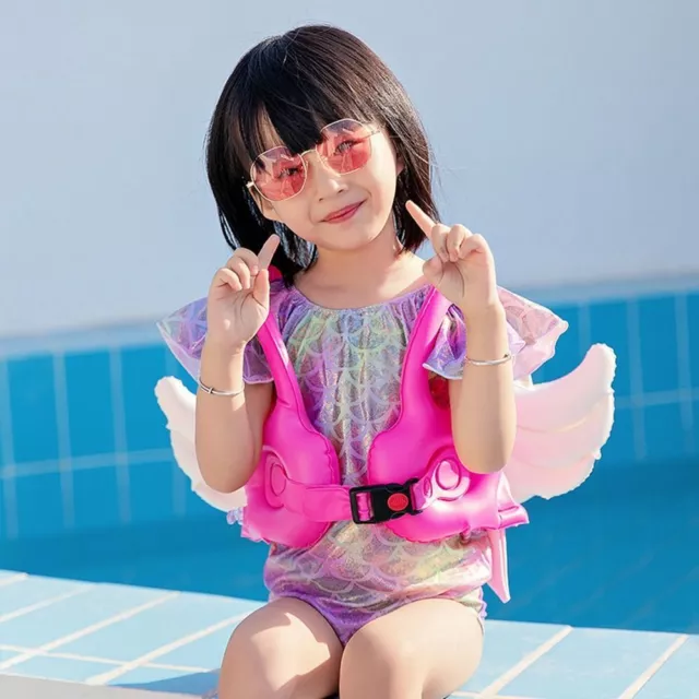 PVC CHILDS SAVING Vest Angel Wings Swimming Circle Life Jackets Water ...
