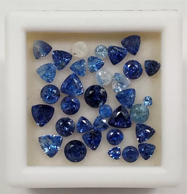 Faceted Benitoite Mixed Parcel, 3.68 ctw, Assorted size, cut & color 3