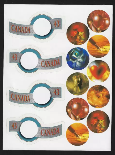 Canada Stamps — Pane of 4 — 1994, Greetings Booklet #1507-1508 — MNH