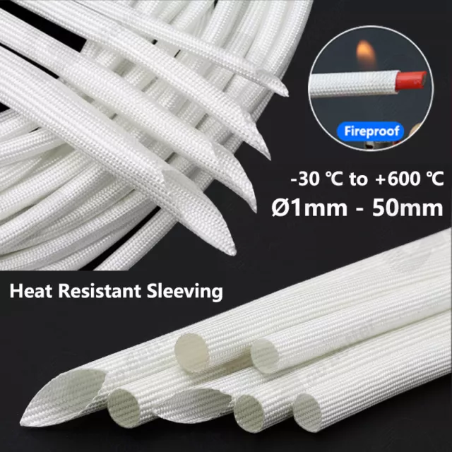 Ø1-50mm White Heat Resistant Sleeving Cable Wire High Temperature Component Lead