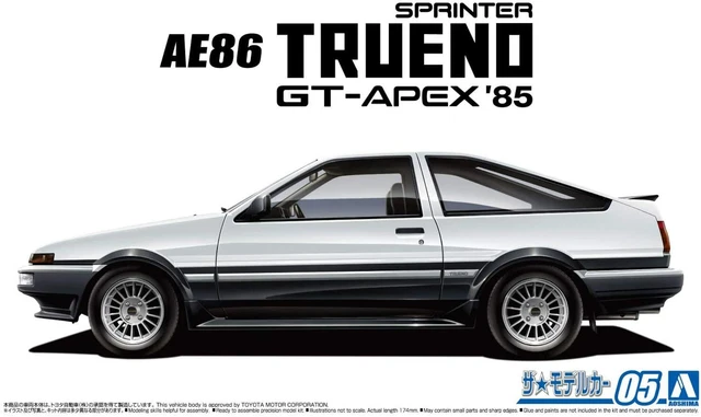 AOSHIMA 1/24 MODEL Kit Toyota AE86 Sprinter Trueno GT-APEX 1985 from ...