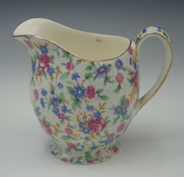 ROYAL WINTON GRIMWADES OLD COTTAGE CHINTZ 1930's ALBANS JUG PITCHER 10 oz