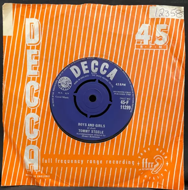 Tommy Steele – Boys And Girls/Must Be Santa - USED Vinyl 7" Single