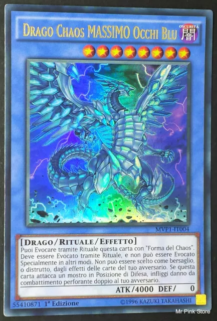 DRAGO CHAOS MASSIMO OCCHI BLU Ultra Rara in Italiano MVP1-IT004 YUGIOH