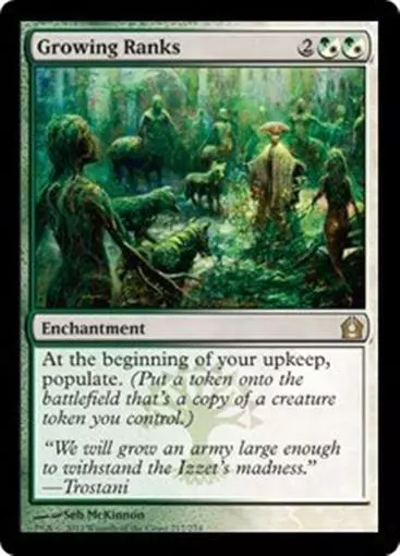 Growing Ranks 1x FOIL RTR MTG Return to Ravnica Rare MINT green white Growing Ranks 1x FOIL RTR MTG Return to Ravnica Rare MINT green white